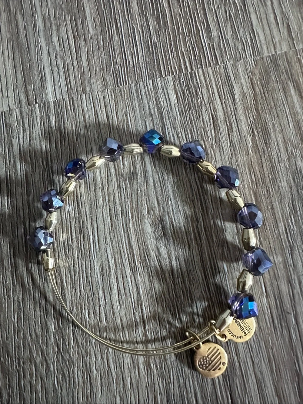 Alex and Ani purple Swarovski bangle